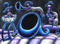 Purple Band Playing Blue Instruments